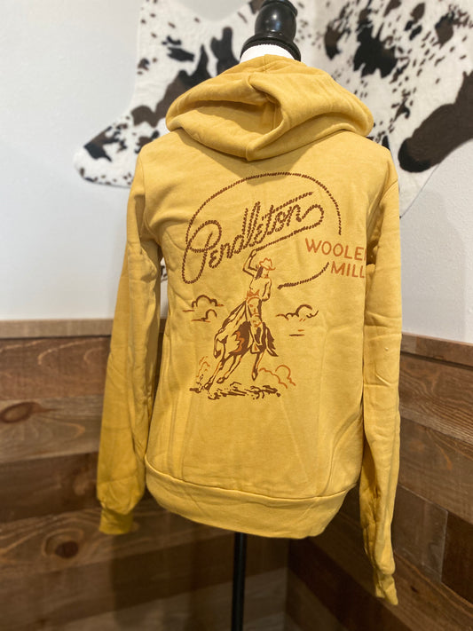 Pendleton Women's Heather Mustard Cowgirl Hoodie