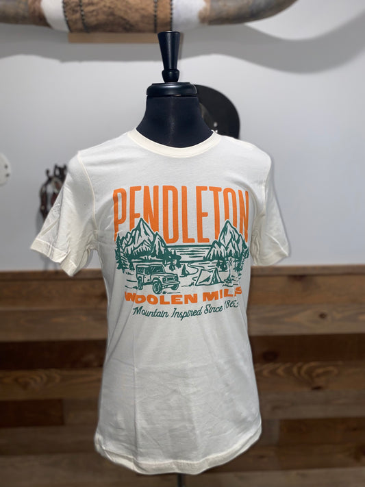 Pendleton Men's Orange & Green Vintage Mountains T-Shirt