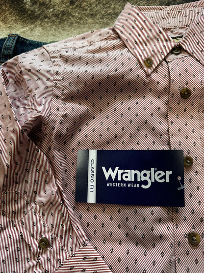 Wrangler Boy's Brick Red Western Shirt