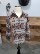 Load image into Gallery viewer, Powder River Boy&#39;s Unisex Gray Aztec 1/4 Zip Pullover
