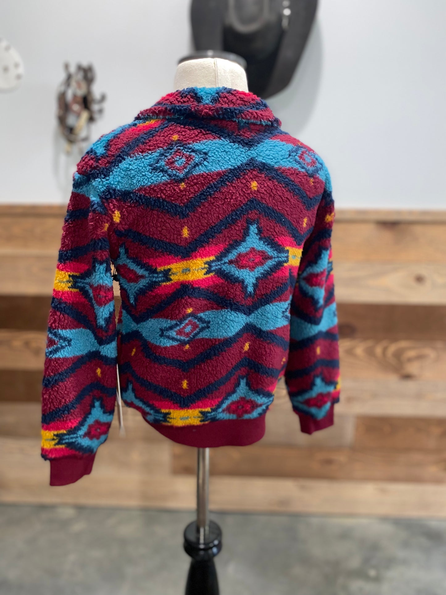 Rock & Roll Girl's Aztec Sherpa Pullover