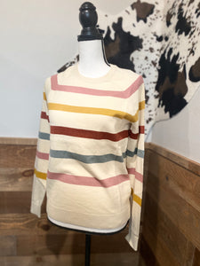 Pendleton Women's Cozy Stripe Pullover Knit Sweater