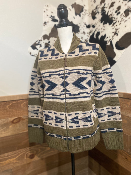 Pendleton Women's Graphic Shetland Full Zip Sweater