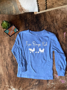 STW Girl's Toddler Free Range Kid Long Sleeve T-Shirt