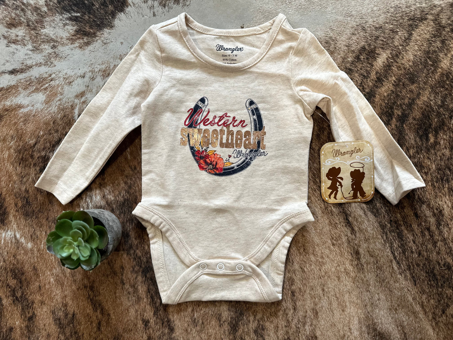 Wrangler Infant Girl's Western Sweetheart Onesie