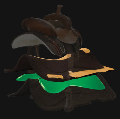 Impact Gel Contour Classic Saddle Pad - Brown Wear Leathers Saddle Pad