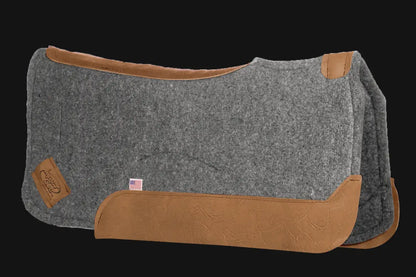 Impact Gel Contour Classic Saddle Pad - Brown Wear Leathers Grey / 32’’ X 30’’ / 1/2’’ Saddle Pad