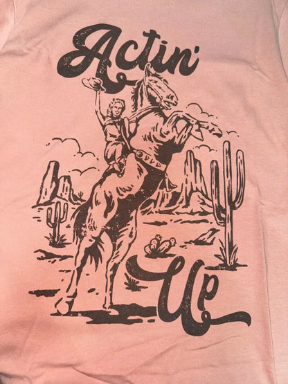 J.Forks Women’s Terracotta Actin’ Up Long Sleeve T-Shirt Small Women’s T-Shirt