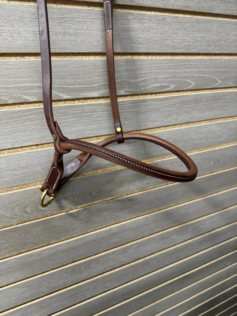 Jerry Beagley Rolled Nose Heavy Oil Noseband Tiedown/Cavesson