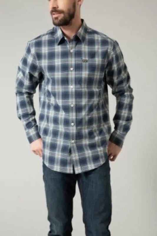 Kimes Ranch Men’s All Blues Aldrich Western Shirt Small Men’s Western