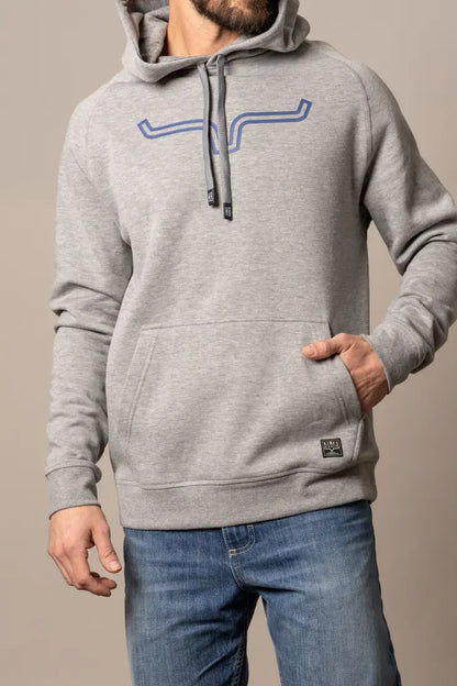 Kimes Ranch Men’s Outlier Hoodie Medium / Grey/Blue Men’s Pullover