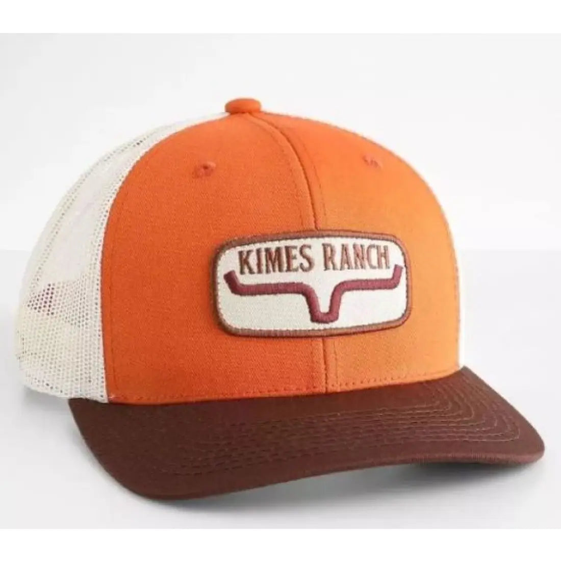 Kimes Ranch Rolling Trucker Cap Burnt Orange Hats