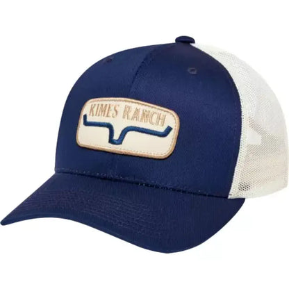 Kimes Ranch Rolling Trucker Cap Carbon Blue Hats