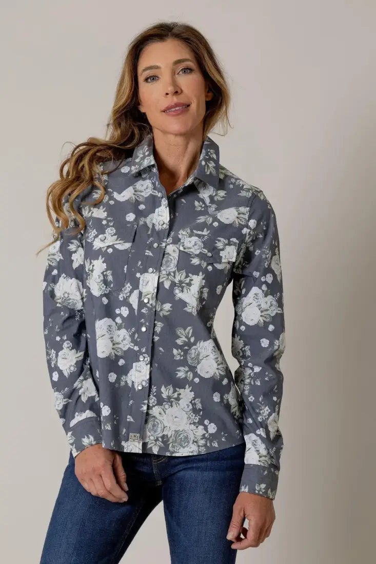Kimes Ranch Women’s Blue Ginny Western Shirt Women’s Western