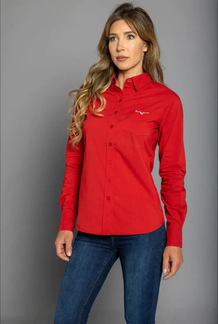 Kimes Ranch Women’s KR Team Shirt Small / Red Women’s Western