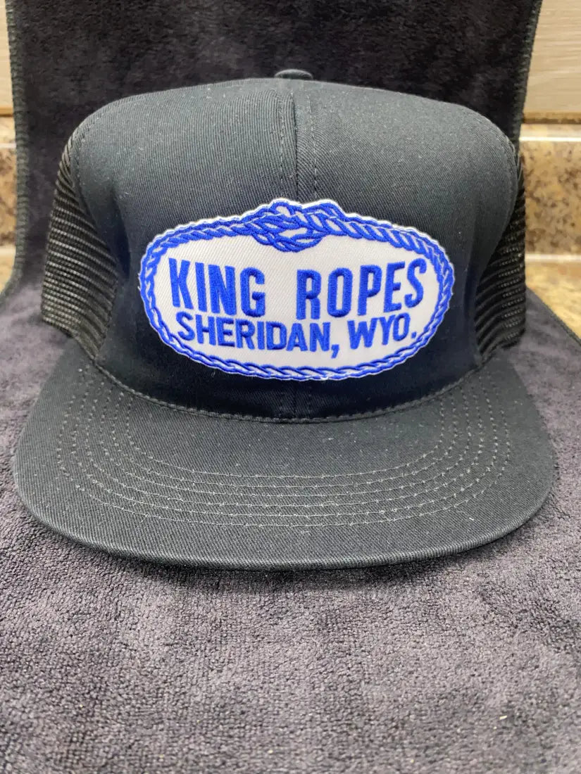King Ropes Flat Bill Cap All Over Black Hats