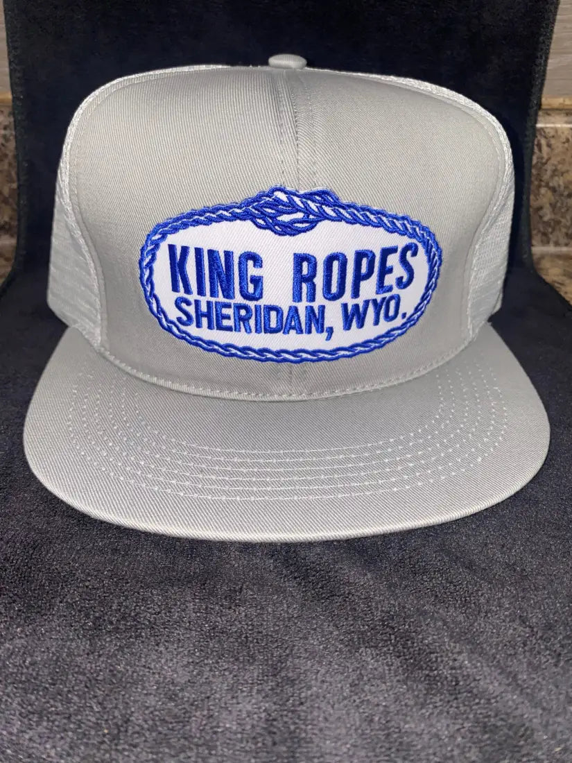 King Ropes Flat Bill Cap All Over Silver Hats