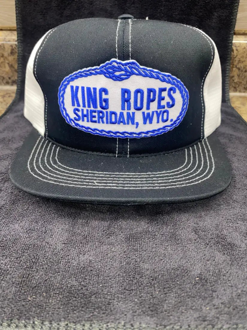 King Ropes Flat Bill Cap Black/White Hats