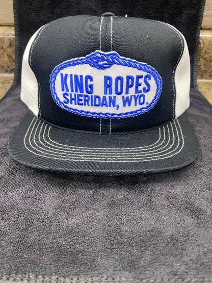 King Ropes Flat Bill Cap Black/White Hats