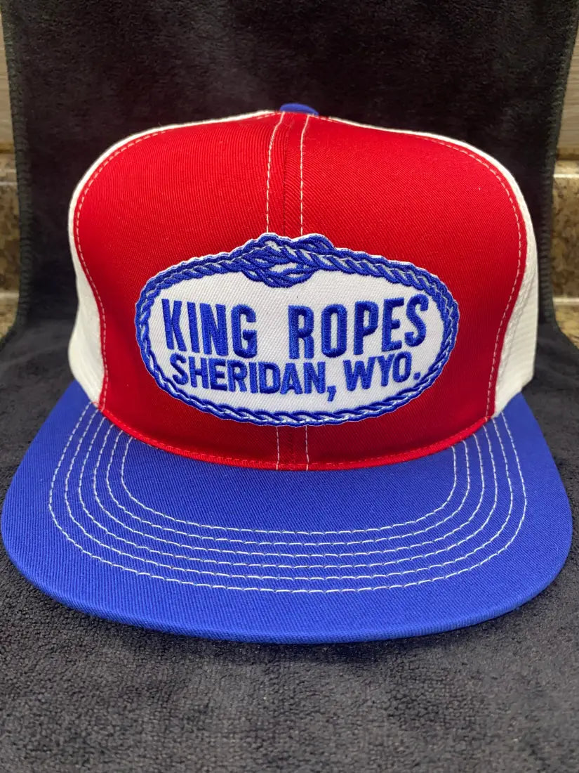 King Ropes Flat Bill Cap Blue/Red Hats
