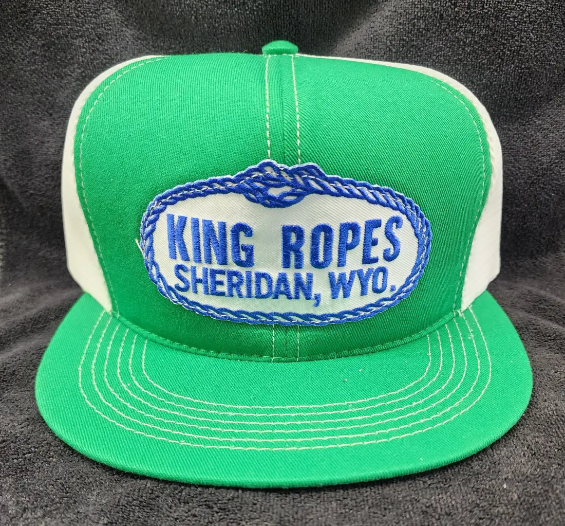 King Ropes Flat Bill Cap Green/White Hats