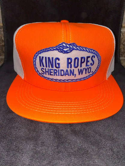 King Ropes Flat Bill Cap Orange/White Hats
