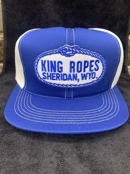 King Ropes Flat Bill Cap Royal/White Hats