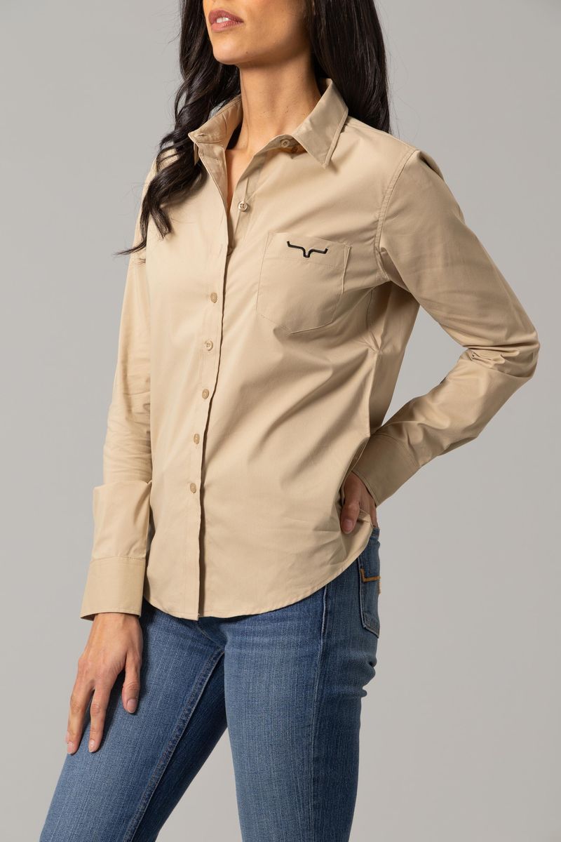 Kimes Ranch Women's Khaki KR Team Shirt