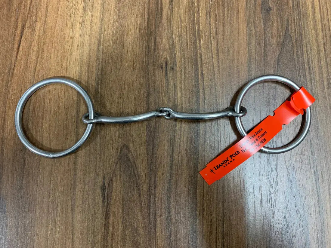 L&W #138A O Ring Snaffle Bit-No Curb Stops 10 - Large Smooth Snaffle Bit