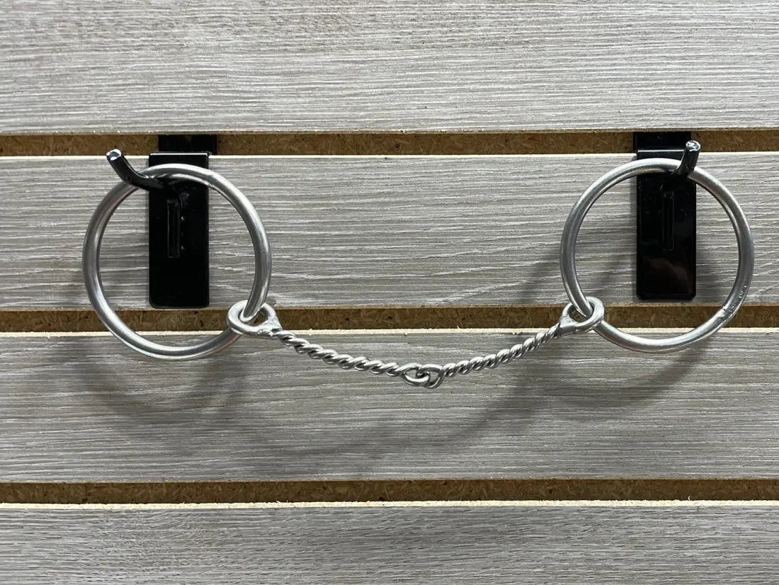 L&W #138A O Ring Snaffle Bit-No Curb Stops 17 - Small Twisted Snaffle Bit