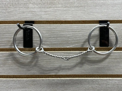 L&W #138A O Ring Snaffle Bit-No Curb Stops 17 - Small Twisted Snaffle Bit