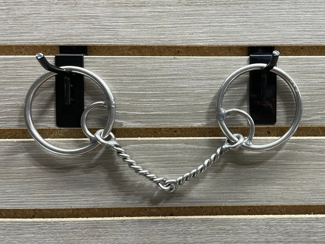 L&W #138B Locked Mouthpiece O Ring Bit 16 - Medium Twisted Snaffle Bit