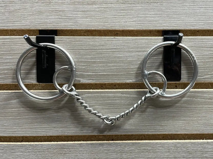 L&W #138B Locked Mouthpiece O Ring Bit 16 - Medium Twisted Snaffle Bit