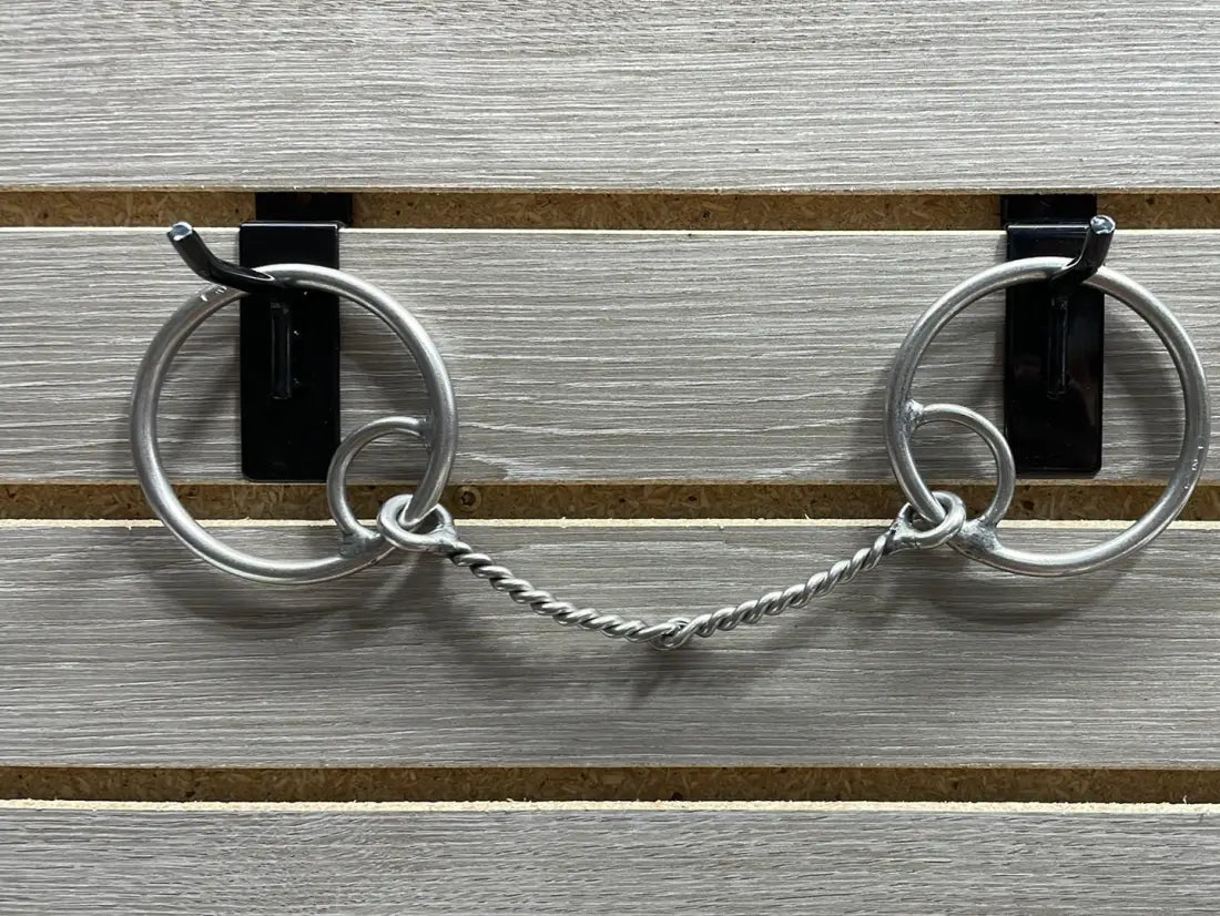 L&W #138B Locked Mouthpiece O Ring Bit 17 - Small Twisted Snaffle Bit