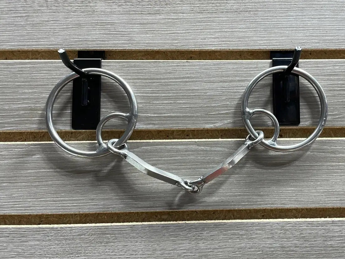 L&W #138B Locked Mouthpiece O Ring Bit 25 - Square Snaffle Bit