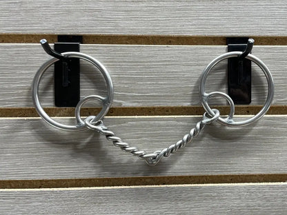 L&W #138B Locked Mouthpiece O Ring Bit 38 - Large Twisted Snaffle Bit