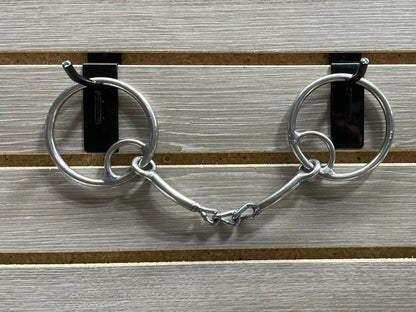 L&W #138B Locked Mouthpiece O Ring Bit 7 - Chain Middle Snaffle Bit