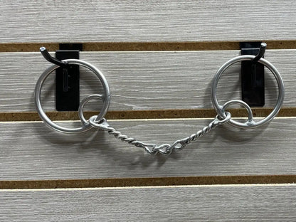 L&W #138B Locked Mouthpiece O Ring Bit 7b - Chain Middle Twisted Snaffle Bit