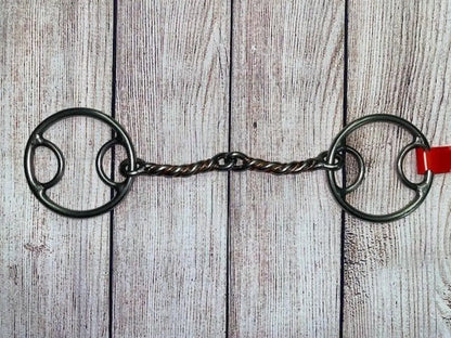 L&W #138C O Ring Snaffle Bit 19 - 3/8’’ Copper Twisted Snaffle Bit