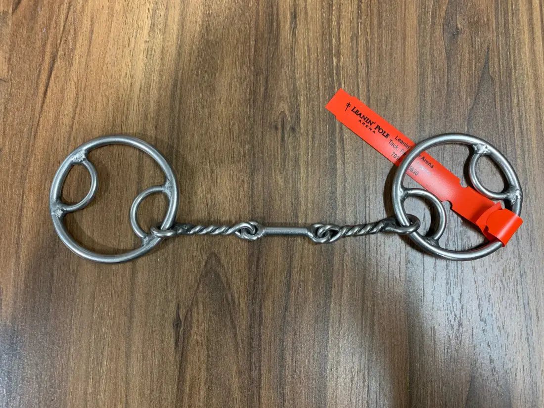 L&W #138C O Ring Snaffle Bit 5 - Twisted Dogbone Bit