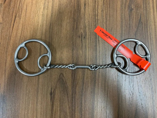 L&W #138C O Ring Snaffle Bit 5 - Twisted Dogbone Bit