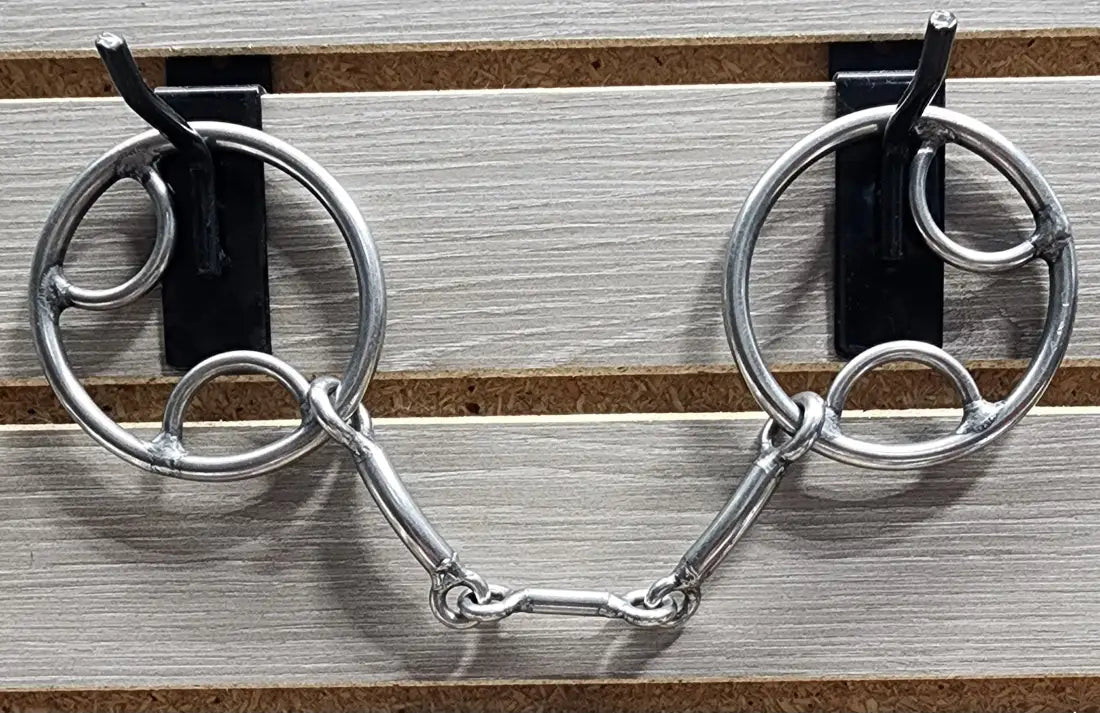 L&W #138D Ring Snaffle Bit 5c - Smooth Dogbone Bit