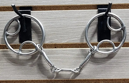 L&W #138D Ring Snaffle Bit 5c - Smooth Dogbone Bit