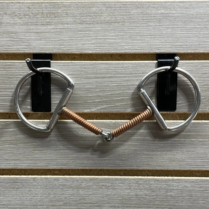 L&W #139 D-Ring Bit 9 - Copper Wrapped Snaffle Bit