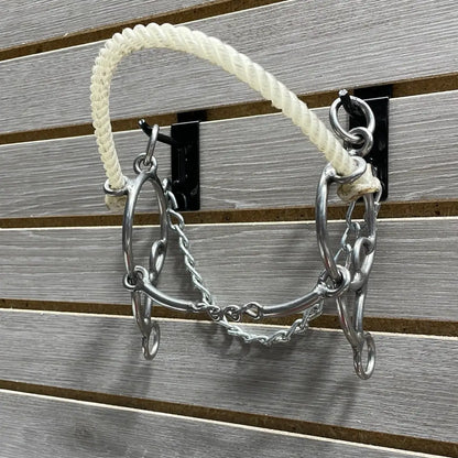 L&W #146 Combination Rope Nose Bit 7 - Chain Middle Snaffle Bit