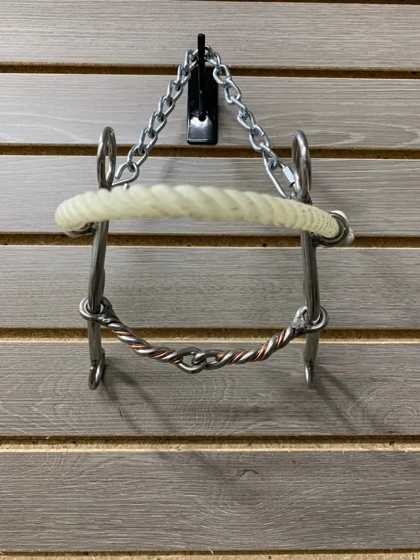 L&W #162 Combination Rope Nose Bit 19 - 3/8’’ Copper Twisted Snaffle Bit
