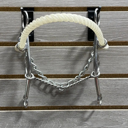 L&W #163 Combination Rope Nose Bit 17 - Small Twisted Snaffle Bit