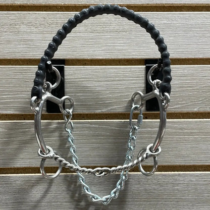 L&W #169B Combination Wrapped Bike Chain Nose Bit 16 - Medium Twisted Snaffle Bit