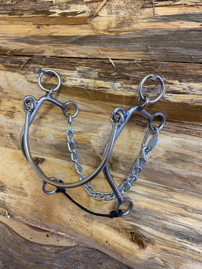 L&W #176 Carl’s Hackamore - Steel Nose Hackamore / Long Bit