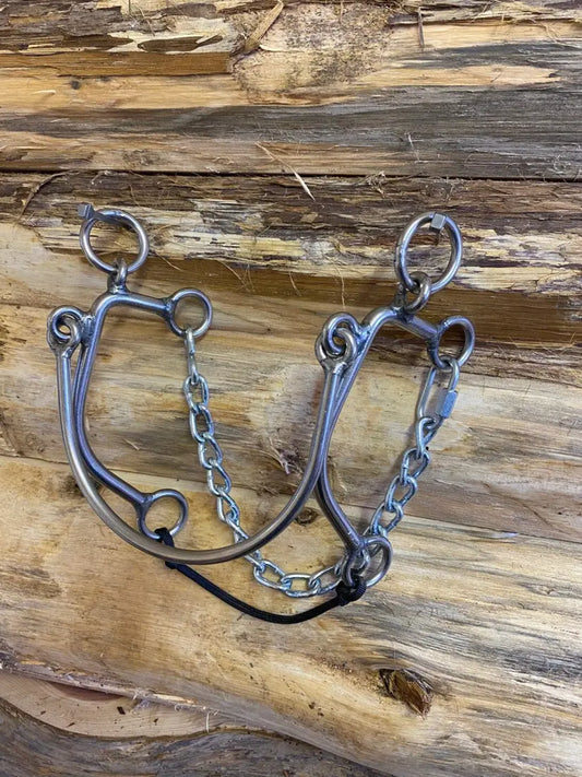 L&W #176 Carl’s Hackamore - Steel Nose Hackamore / Short Bit